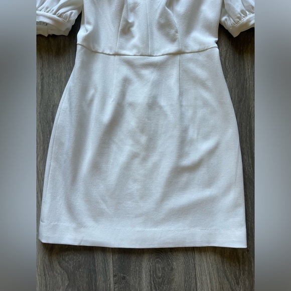 Keepsake the label puff sleeve off the shoulder mini dress in white. Size 4 - Picture 5 of 12